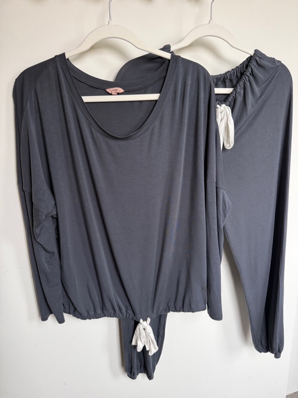 Eberjey Gisele Slouchy Modal PJ Set Blue/Ivory Size M